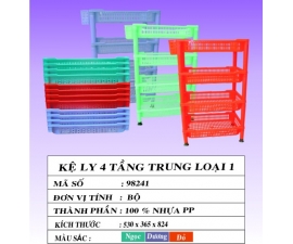 KỆ LY 4 TẦNG TRUNG L1