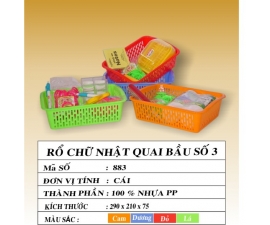 RỔ CHỮ NHẬT QUAI BẦU SỐ 3